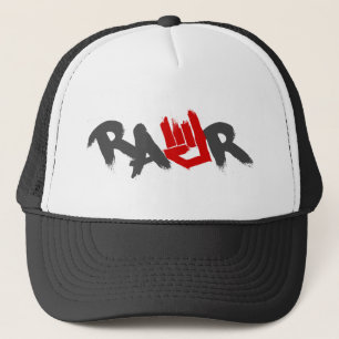 Rawr logotyp - Emo, goth, alternativ, sten, grunge Truckerkeps