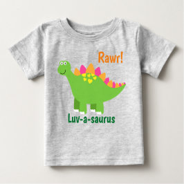 Rawr! Luv-a-saurus pojke grönt dinosaur T Shirt