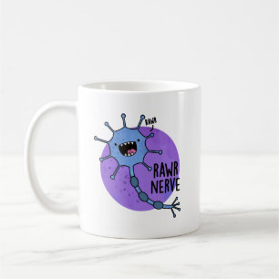 Rawr Nerve Funny Neuron Nerve Pun Kaffemugg