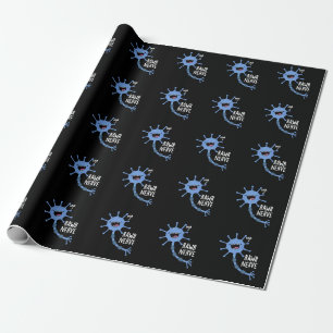 Rawr Nerve Funny Neurve Nerve Pun Mörk BG Presentpapper