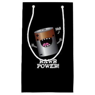 Rawr Power Funny Battery Pun Mörk BG