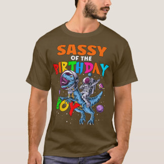 Rawr Sassy of the Birthday Boy Astronaut Riding Di T Shirt