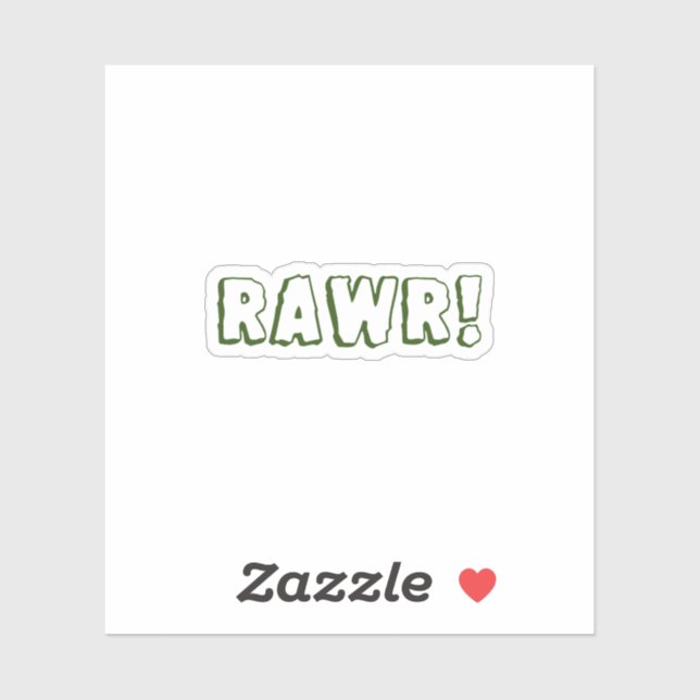 Rawr! Vattenflaskans fästmärke Klistermärken (Ark)