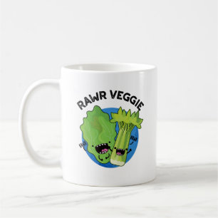 Rawr Veggie Funny Food Pun Kaffemugg
