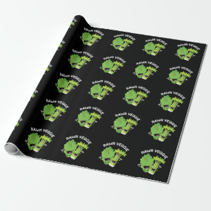 Rawr Veggie Funny Food Pun Mörk BG Presentpapper