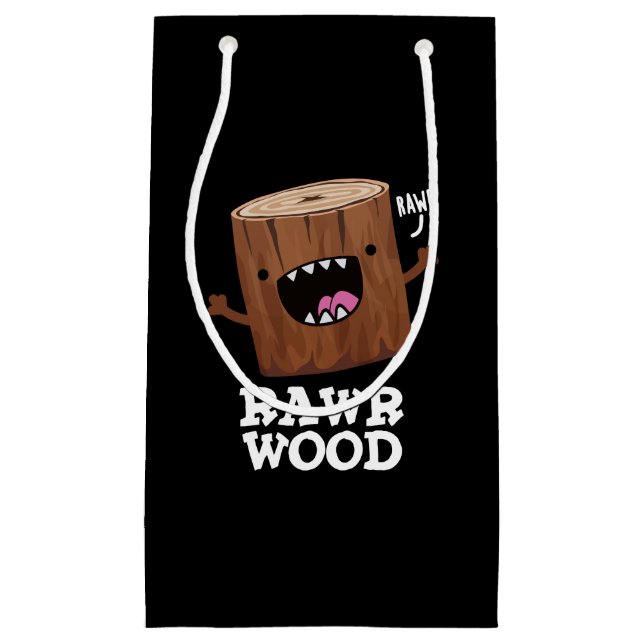Rawr Wood Funny Nature Pun Mörk BG (Framsidan)