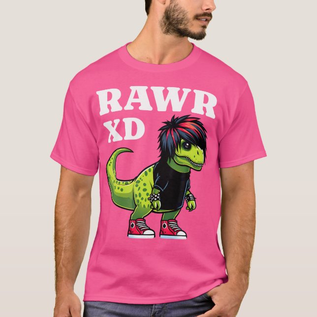 Rawr Xd Scene Kid 2000S Aesthetic Dinosaur Emo Sce T Shirt (Framsida)