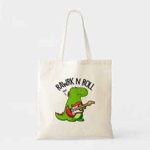 Rawrk och Roll Funny Rocker Dinosaur Pun Tygkasse
