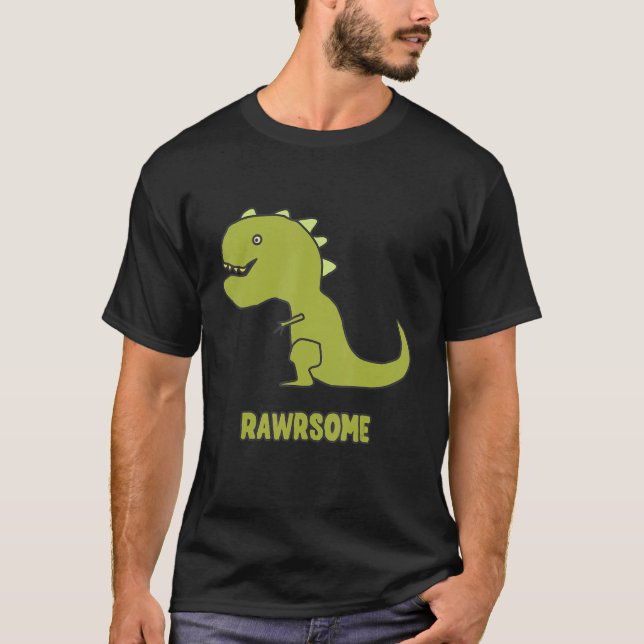 Rawrsome Fantastisk Dinosaur T-Rex 1 T Shirt (Framsida)