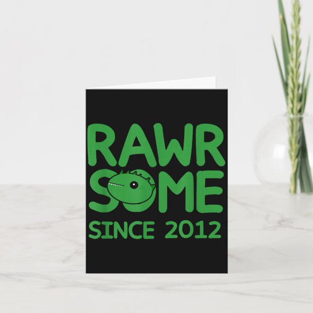 Råwrsome sedan 2012 - rolig monster outfit design kort (Framsida)