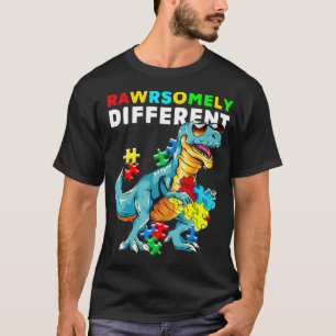 Rawrsomellt annorlunda skjorta Dinosaur Dino Autis T Shirt