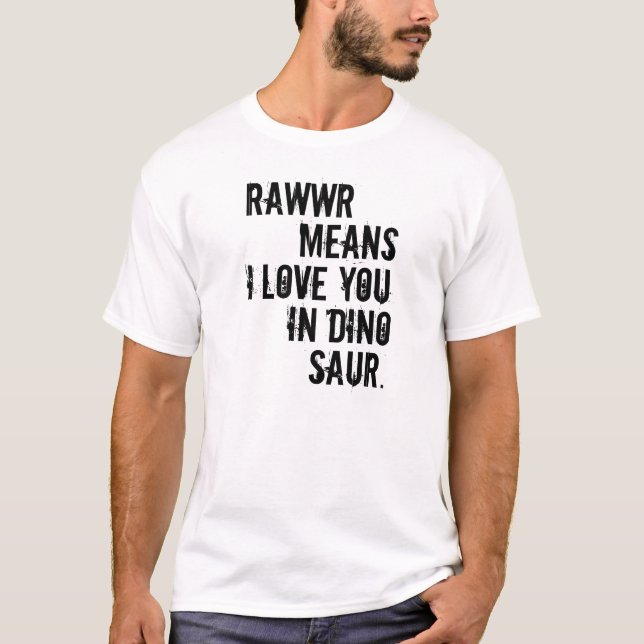 rawwrelak älskar jag dig i dinosaur tröja (Framsida)