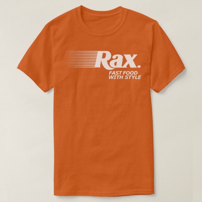 Rax Restaurant Design 80s och 90s Defunct Restaura T Shirt (Design framsida)