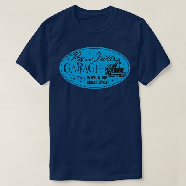Ray amp Irwins Garage T Shirt (Design framsida)