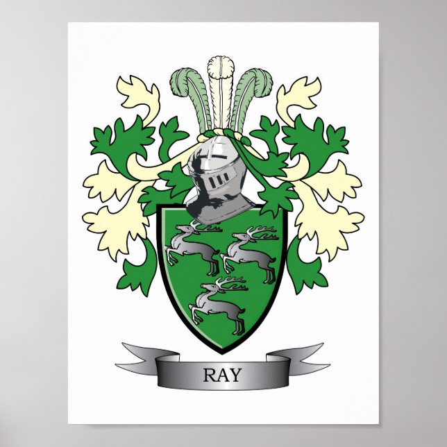 Ray Family Crest Jackar av Arm Poster (Framsidan)