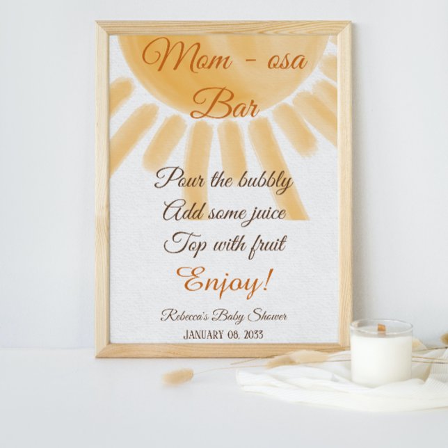 Ray från Sol Theme Sunshine Baby Shower Mamma osa  Poster (Skapare uppladdad)
