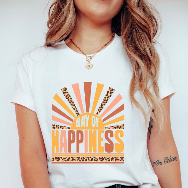 Ray of Happiness, Retro Sunshine Summer T Shirt (Skapare uppladdad)
