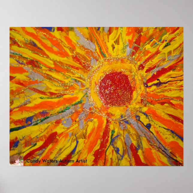 "Ray of Hope" av Candy Vatten Autism Artist Poster (Framsidan)
