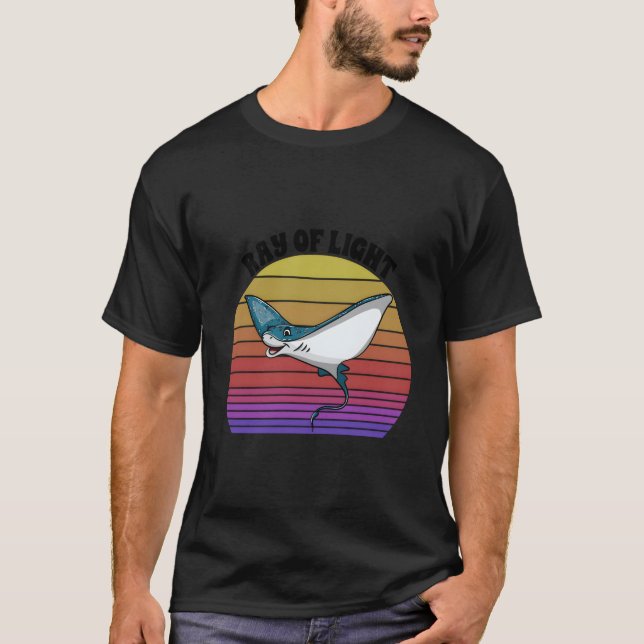 Ray Of Light Stingrays Sea Ocean Nature Underwater T Shirt (Framsida)