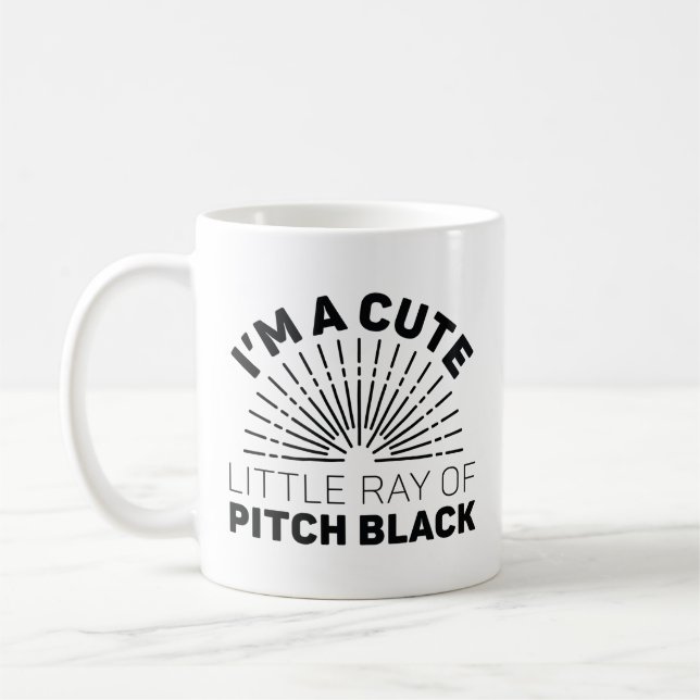 Ray of Pitch Black Kaffemugg (Vänster)