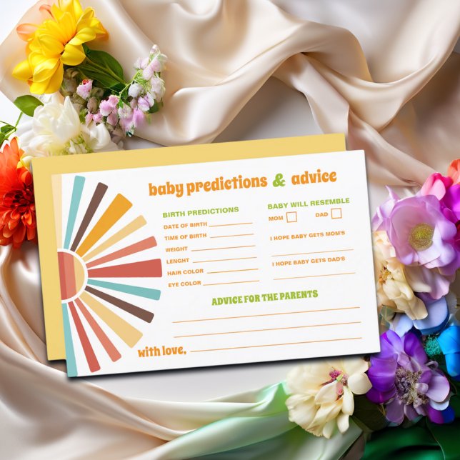 Ray of Sunshine Advice Baby Predictions Card (Skapare uppladdad)