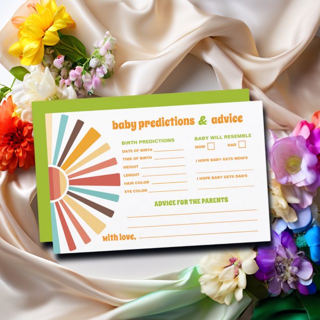 Ray of Sunshine Advice Baby Predictions Card (Skapare uppladdad)