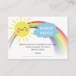Ray of Sunshine Baby Shower Diaper Raffle Biljett Tilläggskort