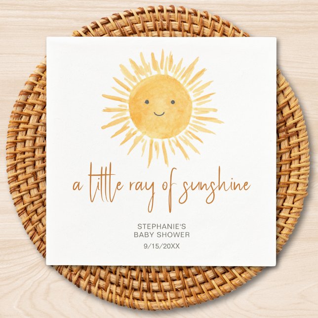 Ray of Sunshine Baby Shower Pappersservett (Skapare uppladdad)