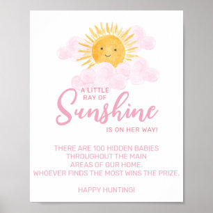 Ray Of Sunshine Baby Shower-spel Poster