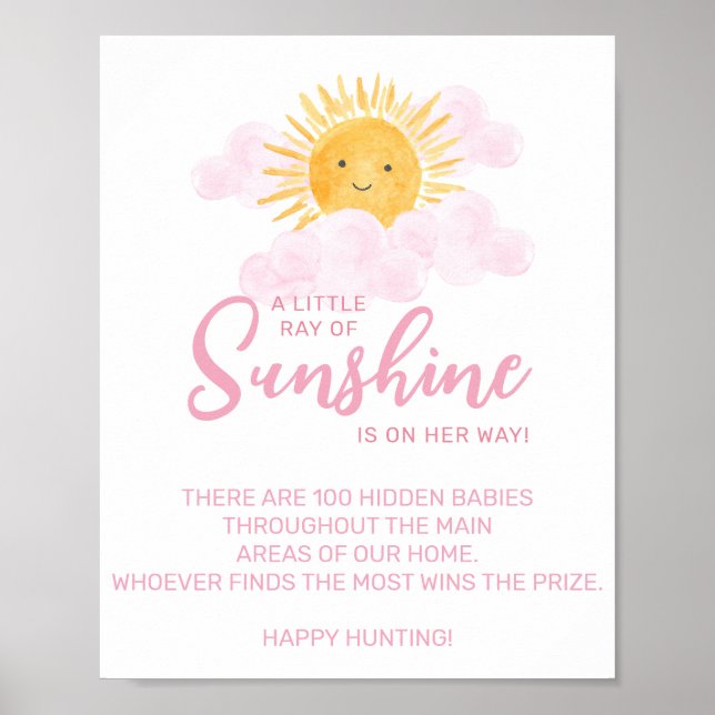 Ray Of Sunshine Baby Shower-spel Poster (Framsidan)
