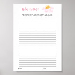 Ray Of Sunshine Baby Shower-spel Poster