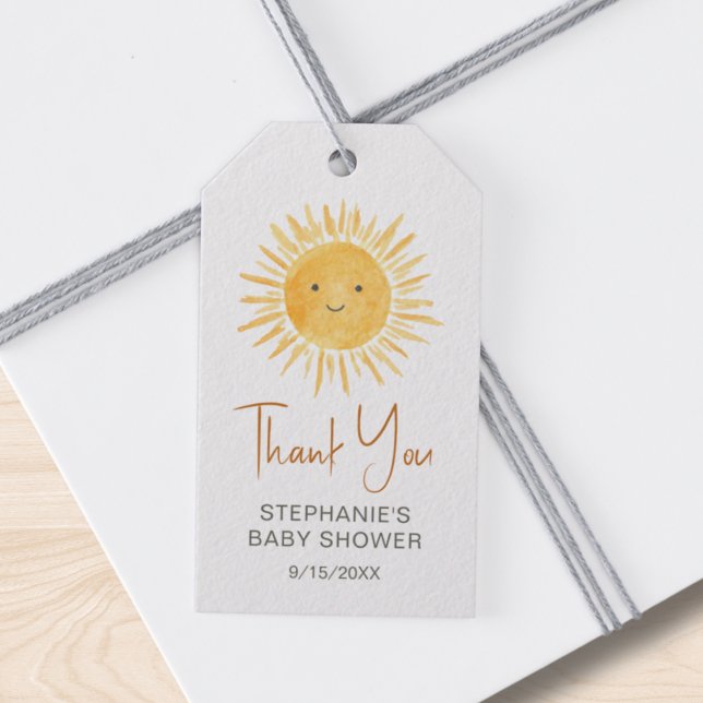 Ray of Sunshine Baby Shower Tack Presentetikett (Skapare uppladdad)