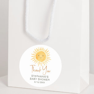 Ray of Sunshine Baby Shower Tack Runt Klistermärke