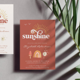 Ray of Sunshine | Boho Baby Shower Inbjudningar