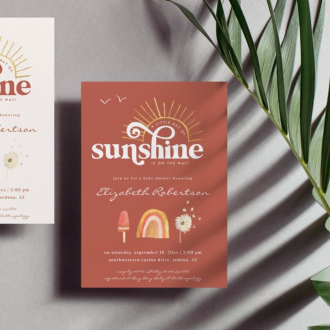 Ray of Sunshine | Boho Baby Shower Inbjudningar (Skapare uppladdad)