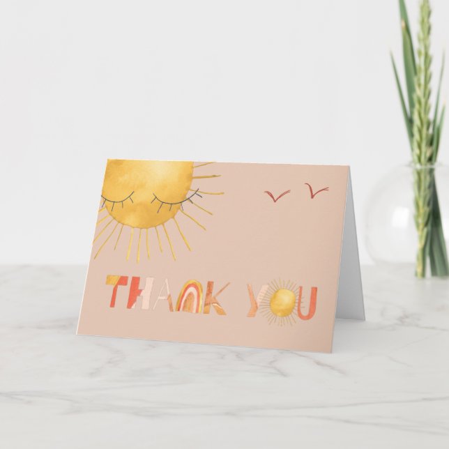 Ray of Sunshine | Boho-sommaren - tackkort (Framsida)