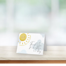 Ray of Sunshine Clouds Boyl Baby Shower Tack Kort