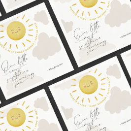 Ray of Sunshine Clouds Gender Neutral Baby Shower Pappersservett
