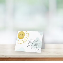Ray of Sunshine Clouds Gender Neutral Baby Shower Tack Kort