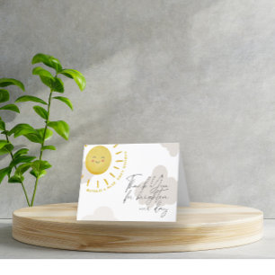 Ray of Sunshine Clouds Gender Neutral Baby Shower Tack Kort