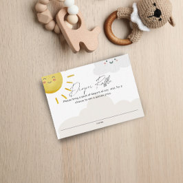 Ray of Sunshine Clouds Neutralt Diaper Raffle Smal Tilläggskort