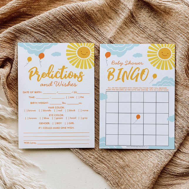 Ray of Sunshine Dubbla Sided Baby Shower Games (Skapare uppladdad)