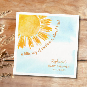 Ray of Sunshine Gender Neutral Baby Shower Pappersservett