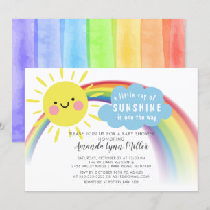 Ray of Sunshine on the way Baby Shower-inbjudan Inbjudningar