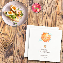 Ray of Sunshine Rainbow Welcome Boho Baby Shower Pappersservett