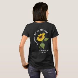 Ray of Sunshine Text Black Solros Personlig T Shirt