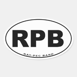 Ray-Pec Band Sticker Ovalt Klistermärke