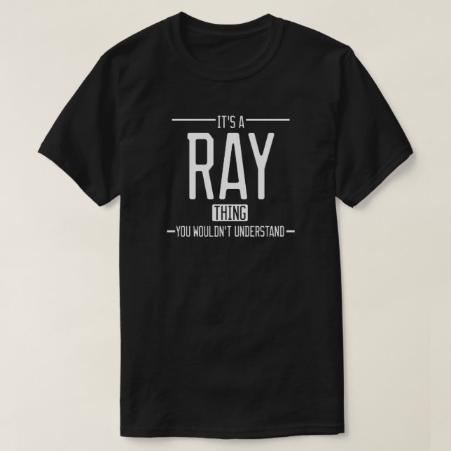 Ray roligt efternamn, kul familj t shirt (Design framsida)