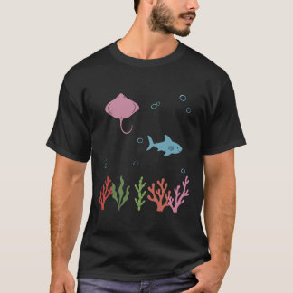 Ray Underwater Kids Shark Marine Life T Shirt