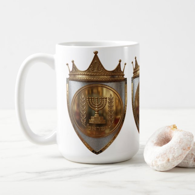 Rayel Hebrew Golden Crest Follower  Kaffemugg (Med munk)